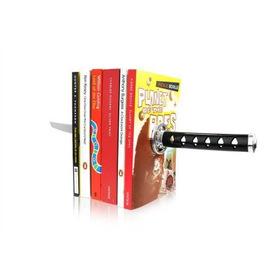 Katana Sword Magnetic Bookends with Hidden Brackets Sword Ninja By Mustard   322182295249